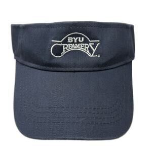 Hit Visor Blue One Size BYU Creamery Logo Cotton Adjustable Strapback Hat Golf